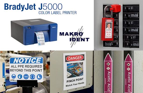 bradyjet5000 BradyJet J5000 Farbetikettendrucker für die Sicherheits- und Gebäudekennzeichnung