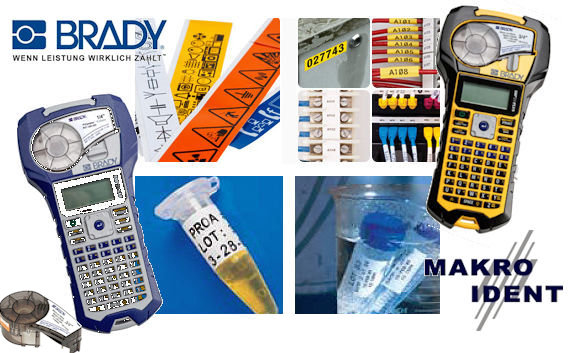 Etiketten für Brady-Drucker IDPal, LabPal und BMP21-Serie