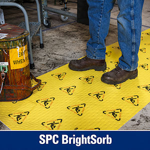 Gelbe CHB Bodenschutzmatte f&uuml;r gef&auml;hrliche Fl&uuml;ssigkeiten