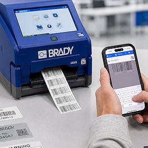 Brady i4311 mobiler Etikettendrucker im Einsatz