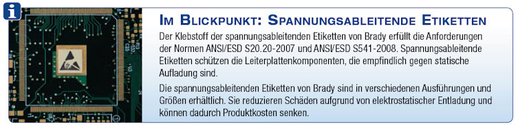 Spannungsabletende Etiketten
