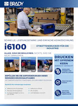 Brady i6100 Datenblatt