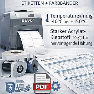 Brady Materialien Eigenschaften Datenblatt