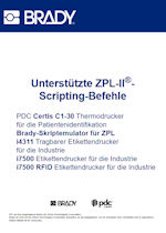 Unterst&uuml;tzte ZPL-II-Befehle