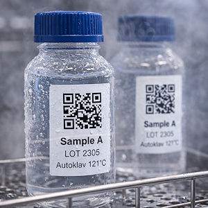 Laboretiketten f&uuml;r Autoklaven / Sterilisationtank