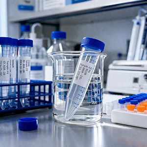 Laboretiketten f&uuml;r konische R&ouml;hrchen und gro&szlig;e Laborgef&auml;&szlig;e