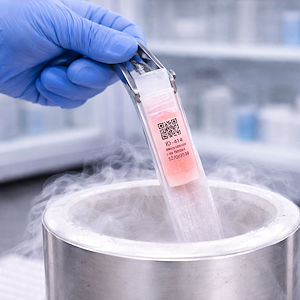 Kryo-Etiketten f&uuml;r leicht gefrorene R&ouml;hrchen