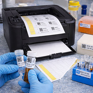 Laboretiketten f&uuml;r Laserdrucker / R&ouml;hrchen-Kennzeichnung