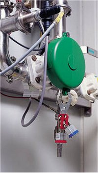 Handrad-Absperrung Grün