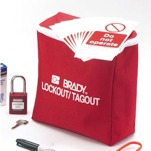 Rote Lockout-Tasche f&uuml;r Startersets