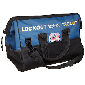 Blaue Lockout-Tagout Umh&auml;ngetasche