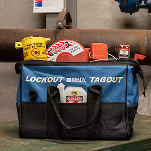 Blaue Lockout-Tagout Umh&auml;ngetasche