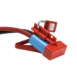 Stromanschluss-Verriegelung f&uuml;r Gabelstapler