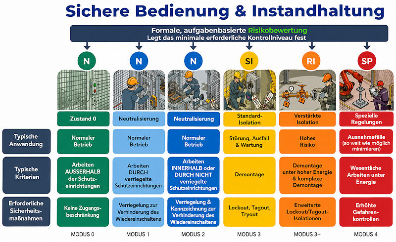 Betriebs- und Wartungsmodi