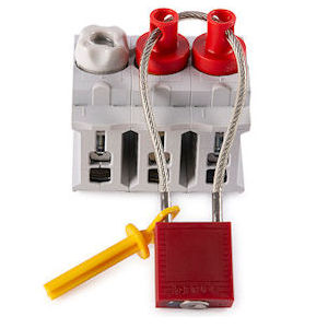 Rotes Brady Compact Kabelschloss
