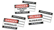 Lockout-Tagout Etiketten für Aluminiumschlösser