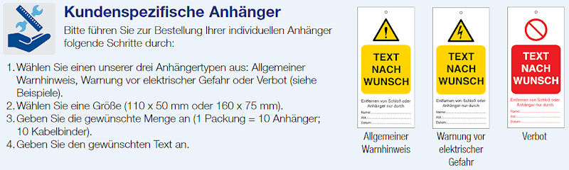 Tagout Warnanhänger