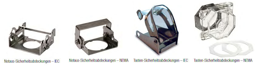 Tasten- und Notausschalter-Verriegelungen IEC + NEMA Tasten-Verriegelung