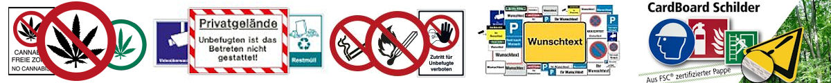 Schilder in Sonderanfertigung f&uuml;r Innen- und Au&szlig;enbereich