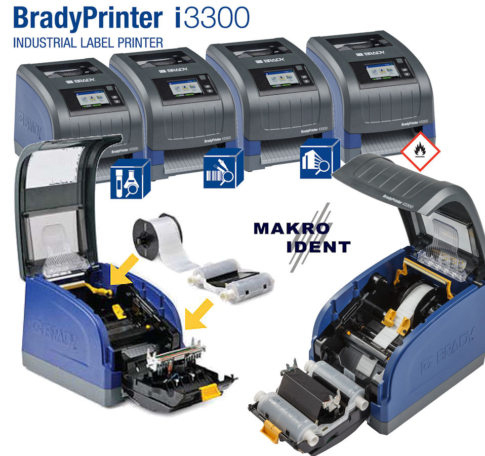 BradyPrinter-i3300-Etikettendrucker Intelligenter, einfach bedienbarer Etikettendrucker für Labor und Industrie