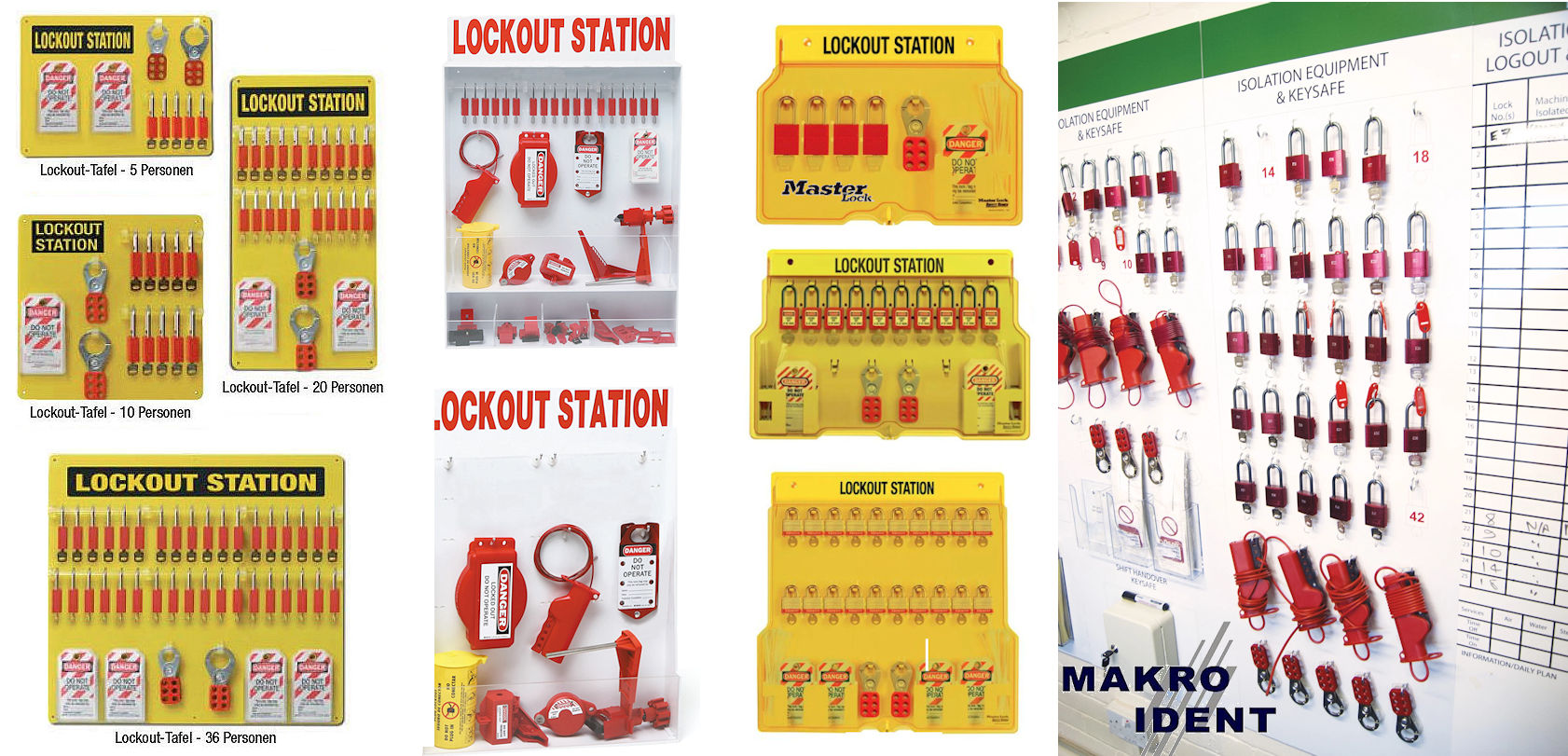 Lockout-Tagout Aufbewahrung: Tafeln, Stationen, Shadwobaords