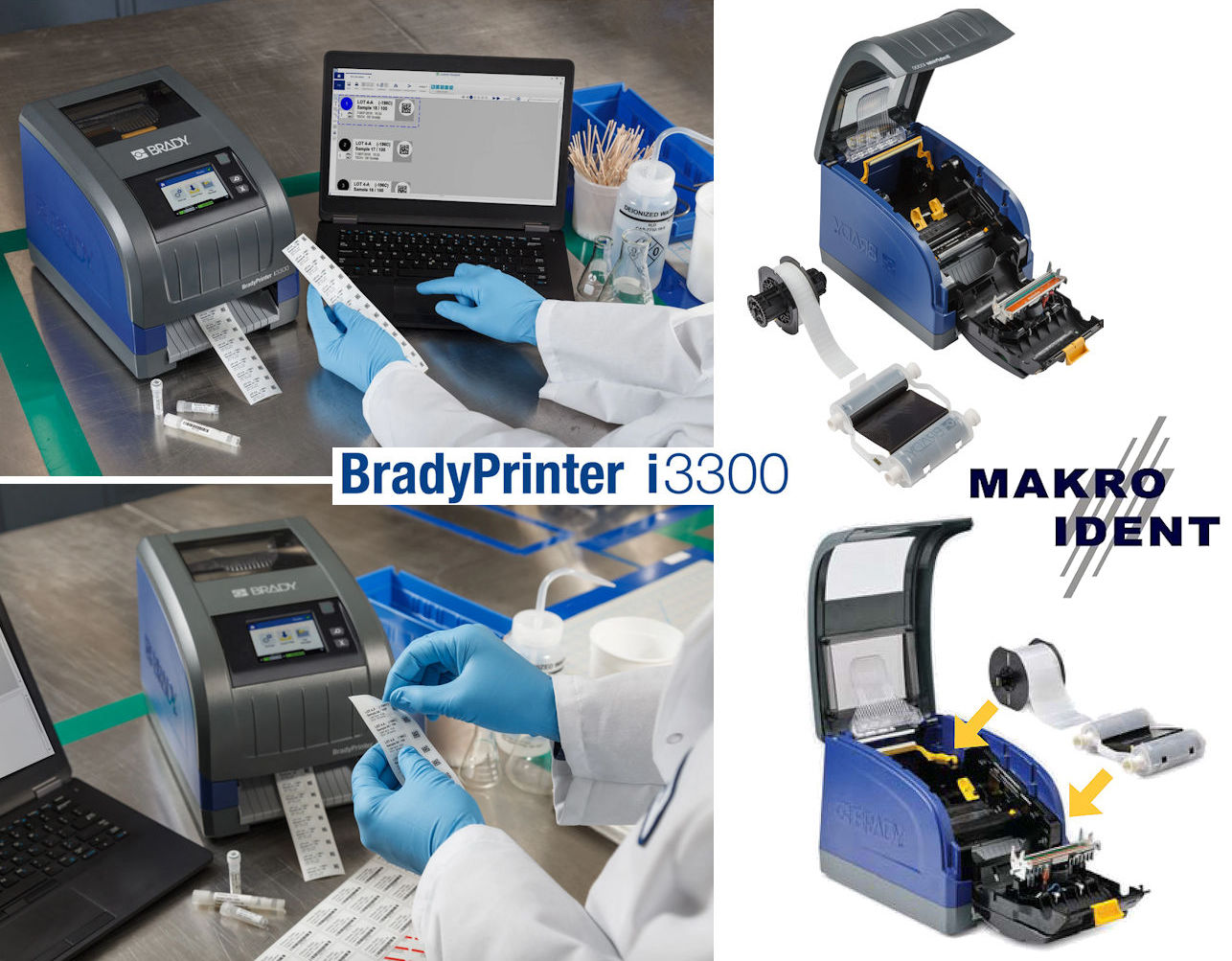 Labor-Etikettendrucker-Brady-i3300 Sich selbst einstellender Labor-Etikettendrucker Brady i3300