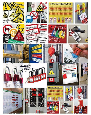 lockout-tagout-gesamtsortiment Lockout-Verriegelungen und Tagout-Sicherheitskennzeichnungen