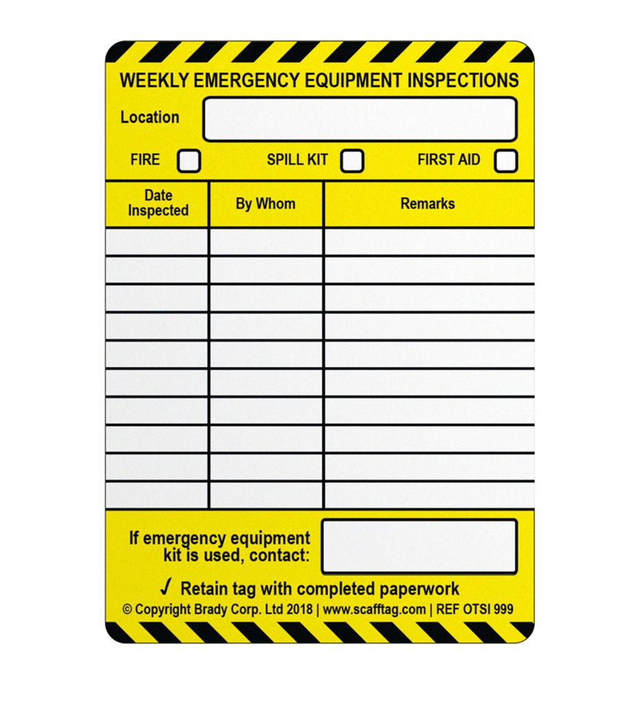 Emergency Equipment Tag System