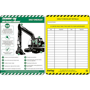ExcavatorTag Einsteckschild