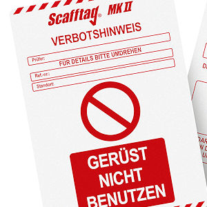 Scafftag Verbotshinweis MK2