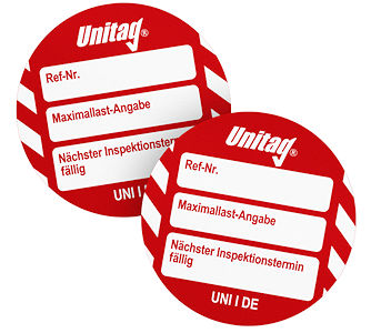 Unitag Einsteckschild f&uuml;r Hebevorrichtungen