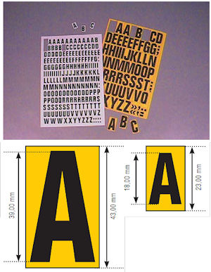 Buchstaben auf Bögen