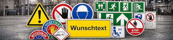 Sicherheitsschilder und Pr&uuml;fplaketten