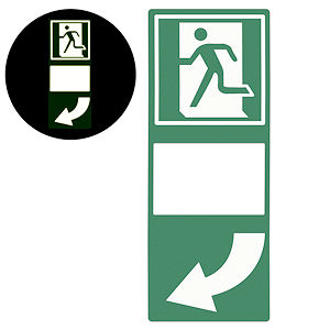 Langnachleuchtende T&uuml;rgriffhinterlegung Links